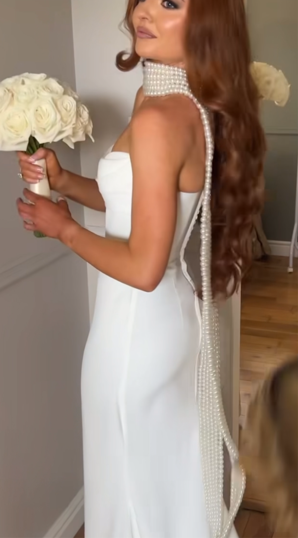 Handmade pearl bridal neck piece