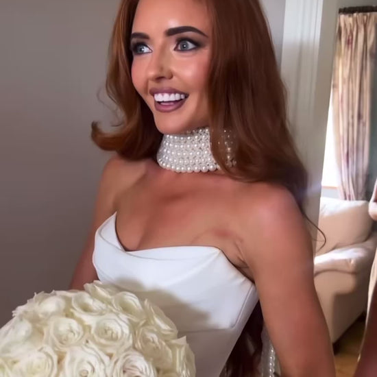 Handmade pearl bridal neck piece